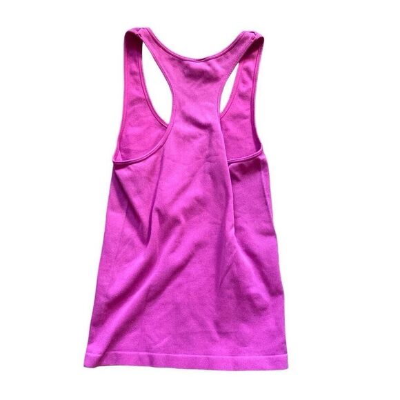 Y2K DKNY Logo Bedazzled Pink Racerback Ribbed Tank Top Size XS / Small - Picture 3 of 5
